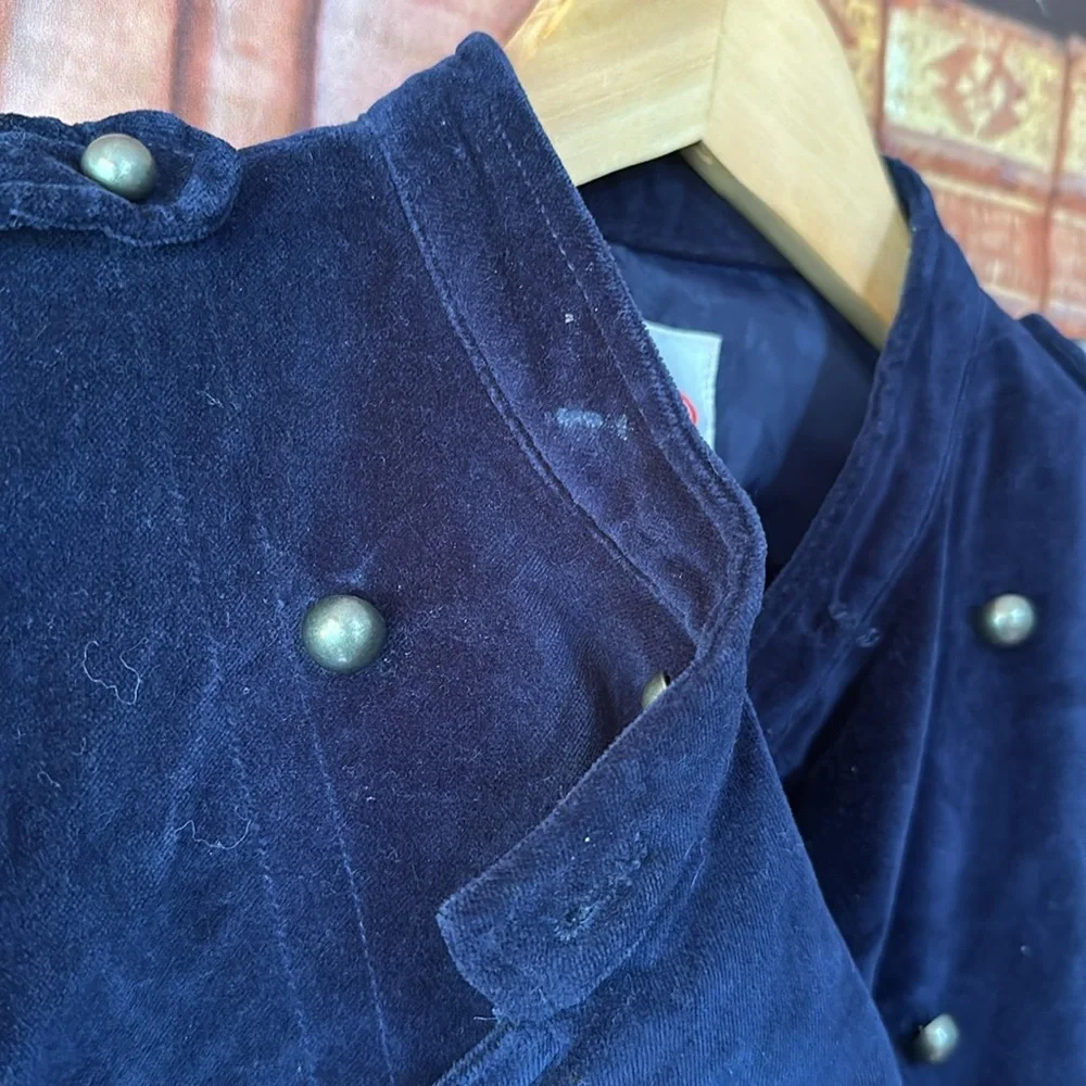 2014 Annie for Target Navy Velour Military Jacket Girls 10/12 Movie Costume